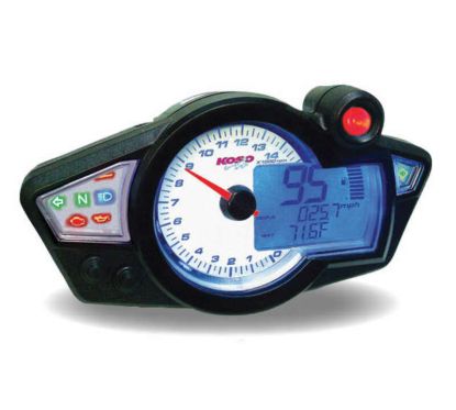 Compteur digital mutlifonctions KOSO RX1N GP Style fond blanc universel