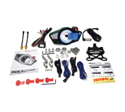 Compteur digital mutlifonctions KOSO RX1N GP Style fond blanc universel