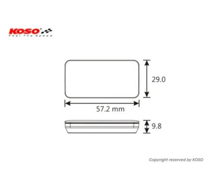 Voltmètre/Thermomètre KOSO Slim Line nouvelle génération - bleu