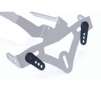 Adaptateur de plaque d'immatriculation R&G RACING noir pour support de plaque