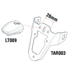 Eclairage de plaque LED LIGHTECH Python couvercle entraxe 26mm