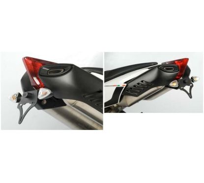 Support de plaque R&G RACING noir Aprilia Dorsoduro