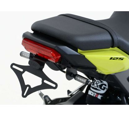 Support de plaque R&G RACING noir compatible micro clignotants Honda MSX125