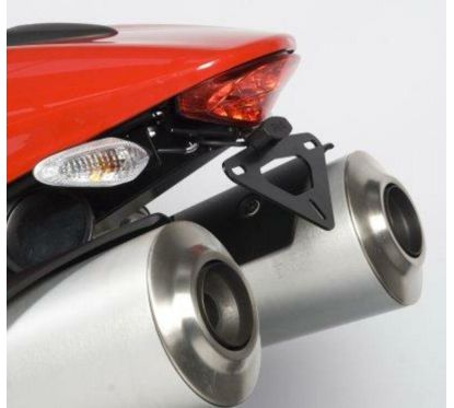 SUPPORT DE PLAQUE R&G RACING NOIR POUR MONSTER 696, 796, 1100 '08-11