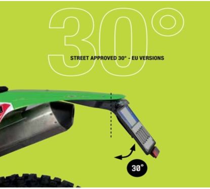 Support de plaque d'immatriculation 30° RACETECH avec lumière LED