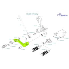 Ensemble levier de vitesse LIGHTECH arrière FTRYA007 / FTRYA007W