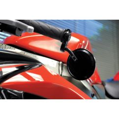 Rétroviseur d'extrémité de guidon rabattable