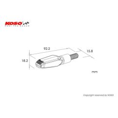 Clignotant Led KOSO GW-01 L'Unite - Noir