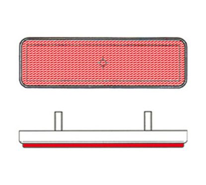 Catadioptre V PARTS rectangle 96x27mm rouge