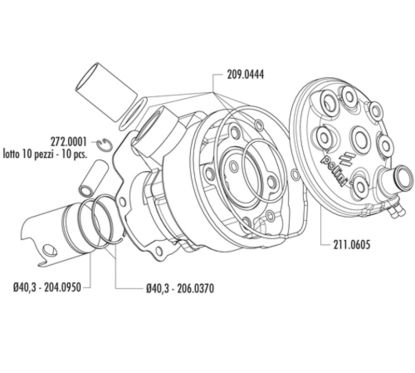 Kit cylindre POLINI - Ø40,3mm