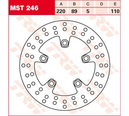 Disque de frein rond fixe 220-250 mm
