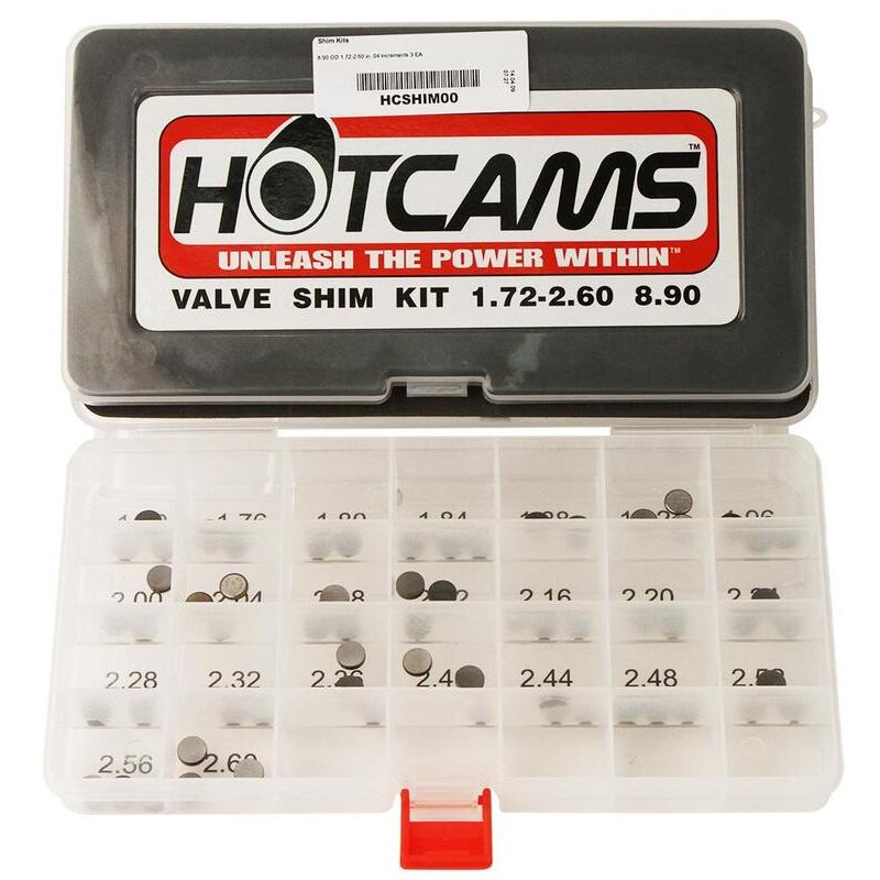 Coffret de pastilles de soupapes HOT CAMS Ø8,90x1,72 to 2,6mm - jeu de 3