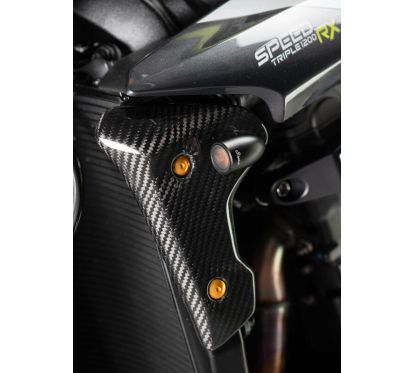 Panneau de protection radiateur droit/gauche LIGHTECH - carbone brillant