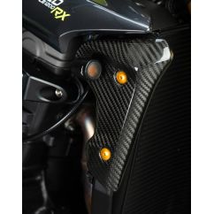 Panneau de protection radiateur droit/gauche LIGHTECH - carbone brillant