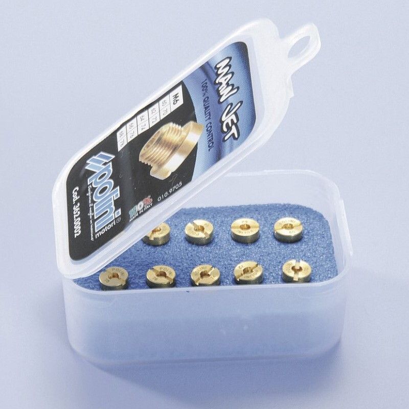 Polini jet pack. 10 jets (Dell'Orto type) of 5 mm, size 60 to 78 (360.0003)
