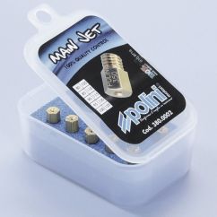 Polini main jets pack. 10 jets for Mikuni carburetor, 80/125 (380.0002)