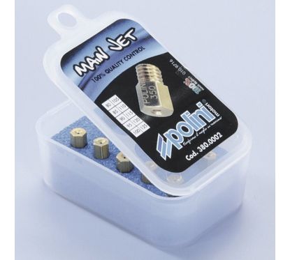 Polini main jets pack. 10 jets for Mikuni carburetor, 80/125 (380.0002)