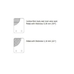 Clapet MALOSSI VL14 pétale carbone 0,30mm 45°