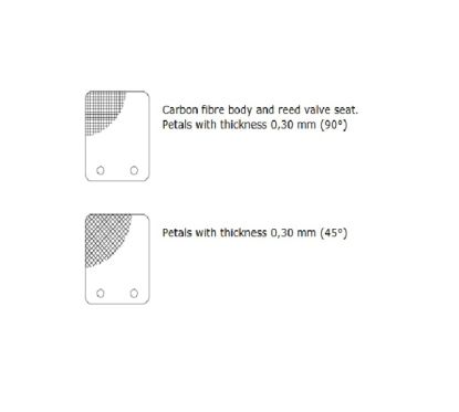Clapet MALOSSI VL14 pétale carbone 0,30mm 45°