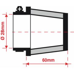 Filtre de reniflard d'huile BMC Ø28mm - FMSA28-60