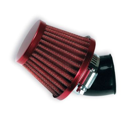 Filtre à air conique V PARTS papier 45° Ø28mm fibre de carbone - L303