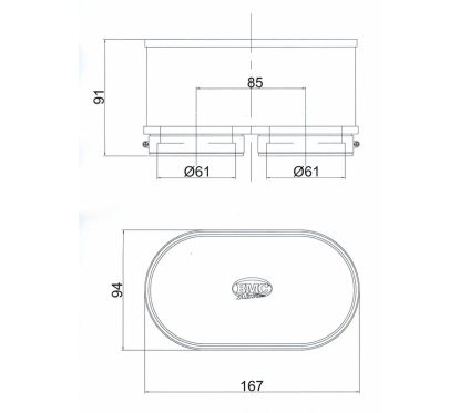 Filtre à air BMC (set de deux filtres) - FM3092 FZR1000