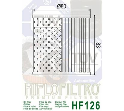 Filtre à huile HIFLOFILTRO - HF126