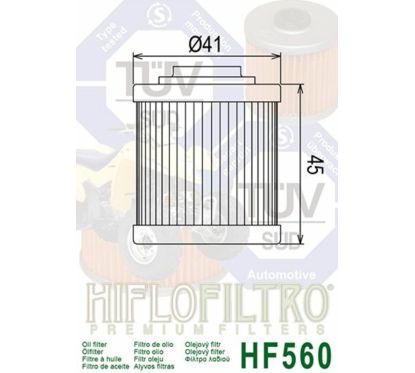 Filtre à huile HIFLOFILTRO - HF560