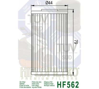 Filtre à huile HIFLOFILTRO - HF562