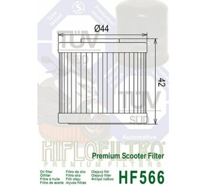 Filtre à huile HIFLOFILTRO - HF566