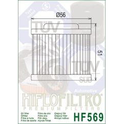 Filtre à huile HIFLOFILTRO - HF569