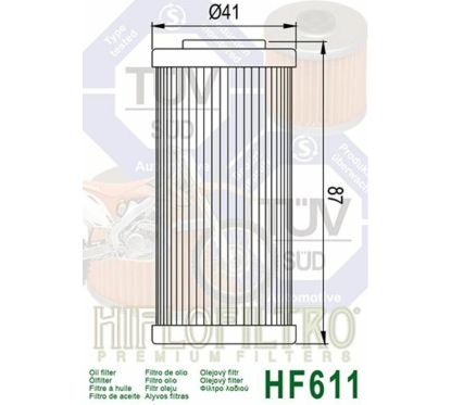 Filtre à huile HIFLOFILTRO - HF611