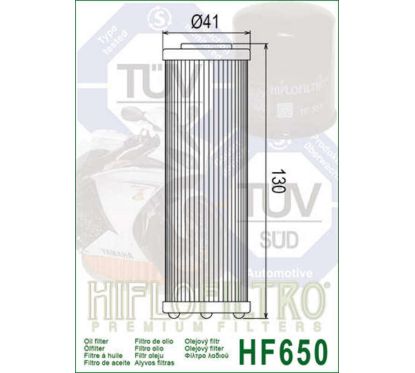 Filtre à huile HIFLOFILTRO - HF650