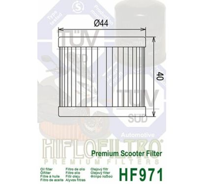 Filtre à huile HIFLOFILTRO - HF971