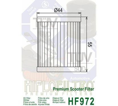 Filtre à huile HIFLOFILTRO - HF972