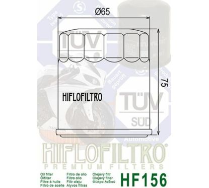 Filtre à huile HIFLOFILTRO - HF156