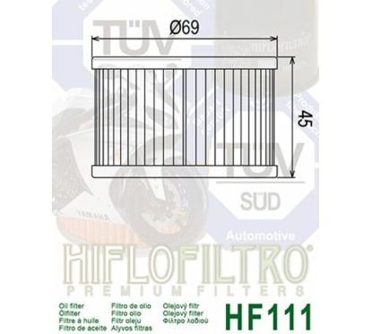 Filtre à huile HIFLOFILTRO - HF111