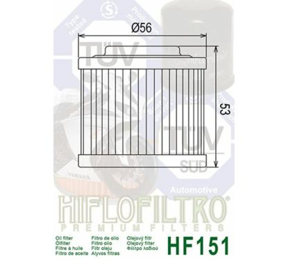 Filtre à huile HIFLOFILTRO - HF151