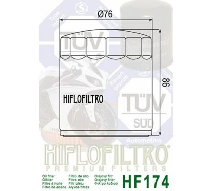 Filtre à huile HIFLOFILTRO Chrome - HF174C