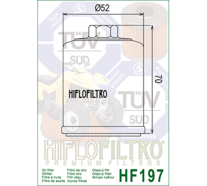 Filtre à huile HIFLOFILTRO - HF197