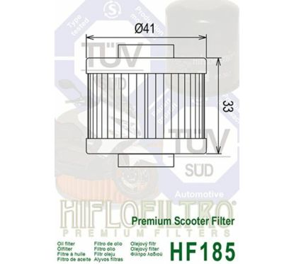 Filtre à huile HIFLOFILTRO - HF185