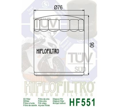 Filtre à huile HIFLOFILTRO - HF551