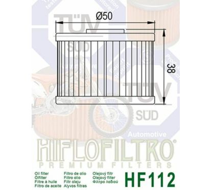 Filtre à huile HIFLOFILTRO - HF112