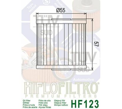 Filtre à huile HIFLOFILTRO - HF123