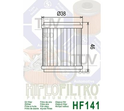 Filtre à huile HIFLOFILTRO - HF141