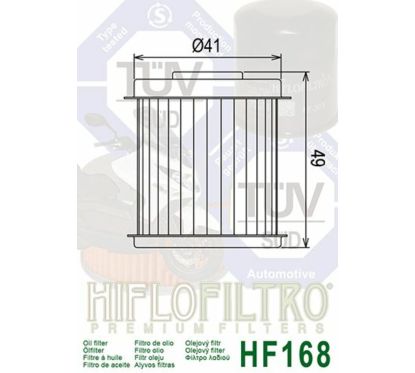 Filtre à huile HIFLOFILTRO - HF168