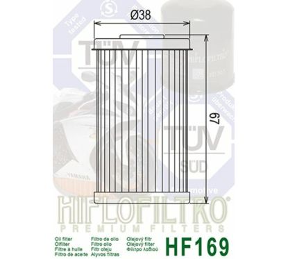 Filtre à huile HIFLOFILTRO - HF169