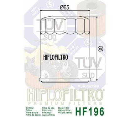 Filtre à huile HIFLOFILTRO - HF196