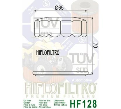 Filtre à huile HIFLOFILTRO - HF128
