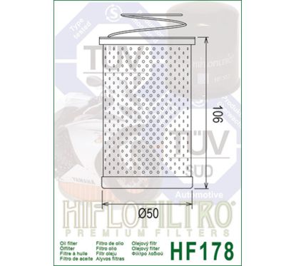 Filtre à huile HIFLOFILTRO - HF178